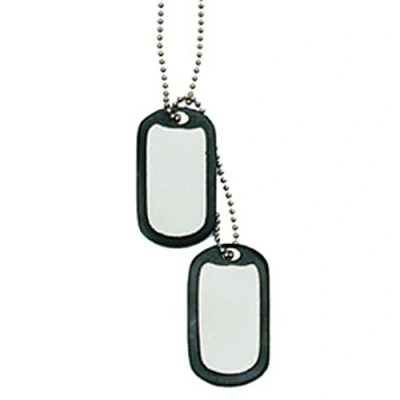 Afbeelding van Miltec Dog Tag Naamplaatje US onbeschreven roestvrij staal volwassenen unisex grijs Eén maat