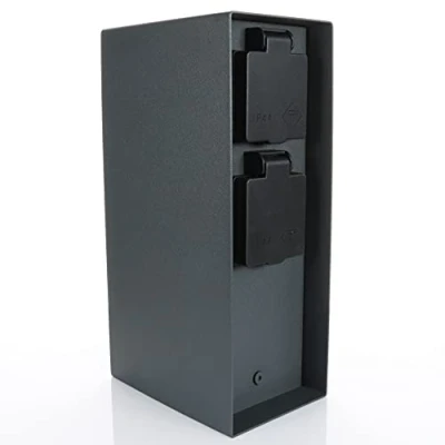 Afbeelding van BOLD 10038 Buitenstopcontact 4 voudig Antraciet Zonder kabel