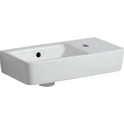 Afbeelding van Geberit Renova Compact fontein bak links, kraangat rechts wit (50 x 25
