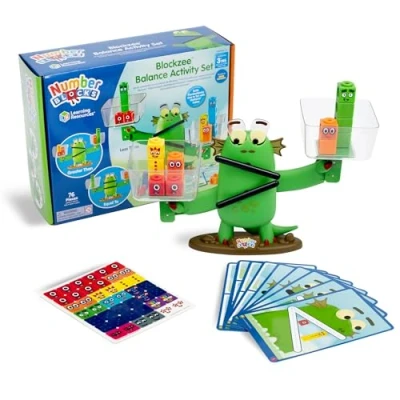 Afbeelding van Learning Resources HM96089 UK Blockzee Wiskunde en cijferspel voor kinderen vanaf 3 jaar, interactief speelgoed met beweegbare mond ogen, meerkleurig