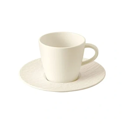 Afbeelding van Villeroy &amp; Boch Koffiekop en schotel Manufacture Rock Wit 160 ml