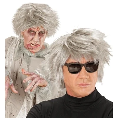 Afbeelding van Widmann Wilde Pruik, Andy Zombie Grijs Halloween Verkleedkleding