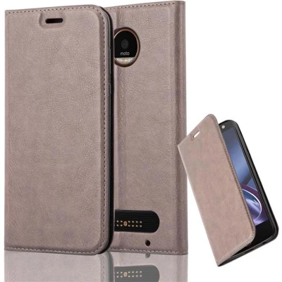 Afbeelding van Cadorabo Hoesje geschikt voor Motorola MOTO Z2 in KOFFIE BRUIN Beschermhoes met magnetische sluiting, standfunctie en kaartvakje Book Case Cover Etui