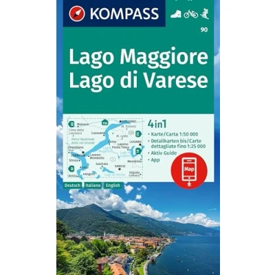 Afbeelding van Kompass Wanderkarten WK90 Lago Maggiore