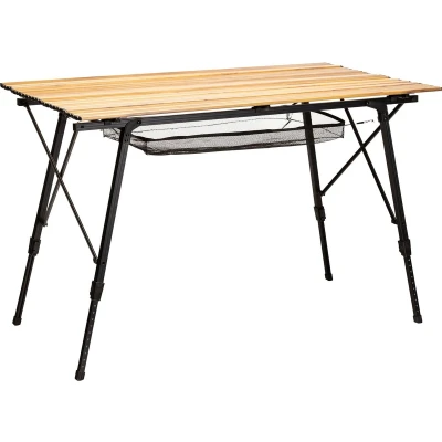 Afbeelding van Skandika Jamsa campingtafel Opvouwbare voor 4 personen Aluminium klaptafel, licht, 120 x 70 78 cm, inklapbaar, traploos in hoogte verstelbaar, belastbaar tot 30 kg, draagtas Balkon, terras, camping, tuin hout