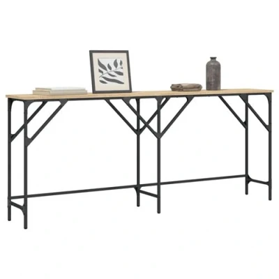 Afbeelding van vidaXL Wandtafel 180x29x75 cm bewerkt hout sonoma eikenkleurig