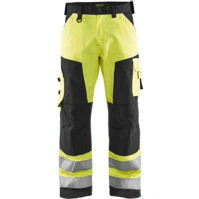 Afbeelding van Blaklader Werkbroek High Vis zonder spijkerzakken 1566 1811 Geel/Zwart C54