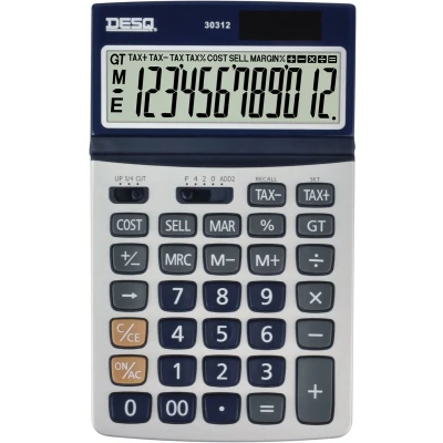 Afbeelding van Desq Bureaurekenmachine Business Classy Large 30312, Zilver