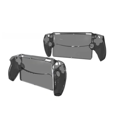 Afbeelding van QINOUK Transparante beschermhoes voor Sony PlayStation Portal, [schokbestendig] harde PC krasbestendige case, compatibel met Portal zwart