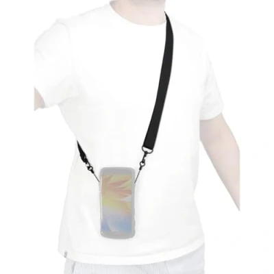 Afbeelding van Mobilis Schouderbandje voor draagtas with 2 soft rings, attachment points zwart