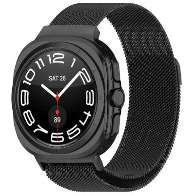 Afbeelding van Milanese band Zwart Samsung Galaxy Watch Ultra 47mm