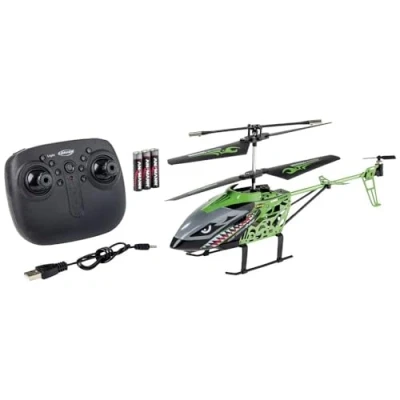 Afbeelding van Carson Easy Tyrann 280 500507174 2,4 GHz 100% RTF groen RC helikopter, robuust model (vliegenklaar) voor beginners, batterijen inbegrepen, kinderen vanaf 12 jaar