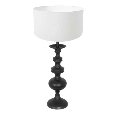 Afbeelding van Anne Light and home tafellamp Lyons zwart metaal 40 cm E27 fitting 3485ZW