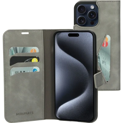Afbeelding van Mobiparts Classic Wallet Case Apple iPhone 15 Pro Max Granite Grey