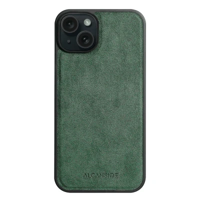 Afbeelding van iPhone 14 Alcantara Case With MagSafe Magnet Midnight Green