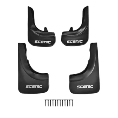 Afbeelding van accessorypart Compatibel met Renault Scenic 1996 2023 spatborden, voor achter, zwart, 4 stuks
