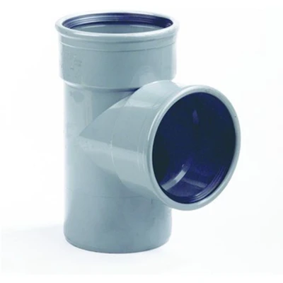 Afbeelding van PVC T stuk 90 graden manchet, 110 mm (2 x mof / 1