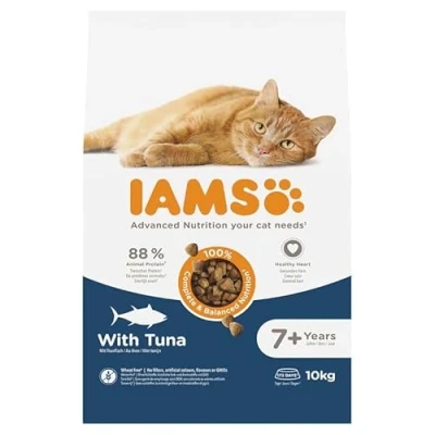 Afbeelding van 10kg IAMS Advanced Nutrition Senior droogvoer voor katten 7+ met tonijn