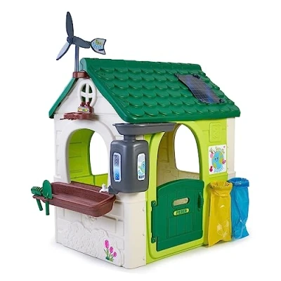 Afbeelding van Feber Eco House Speelhuis Buitenspeelgoed Inclusief Accessoires Kunststof 94 x 120 150 cm Geschikt voor Kinderen vanaf 2 jaar Robuust