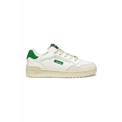 Afbeelding van Geox Washiba Sneakers laag voor kinderen, Maat: 41, White green Leer/ synthetisch