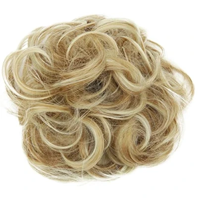 Afbeelding van PRETTYSHOP G20E Scrunchie haarverlenging voor bruiloften, volumineuze krullen, slordig, blond