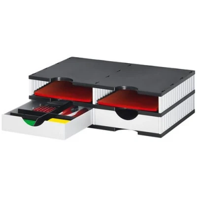 Image de styro station de classement styrodoc duo, 4 compartiments, noir