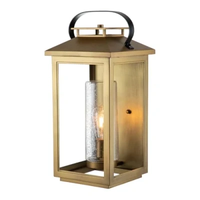 Afbeelding van Hinkley LED Wand Buitenlamp Atwater 1X E27 Max 60W IP44 Dimbaar Painted Distressed Brass