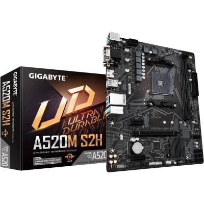 Afbeelding van Gigabyte A520M S2H Moederbord Socket AMD AM4 Vormfactor Micro ATX