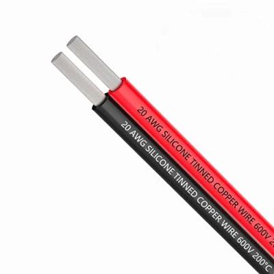 Afbeelding van TUOFENG 20 awg siliconen elektrische draad 10 meter [zwart 5 m rood m] 2 aderige parallelle kabellijn flexibel gauge aansluiting zuurstofvrije strengen vertind koperdraad