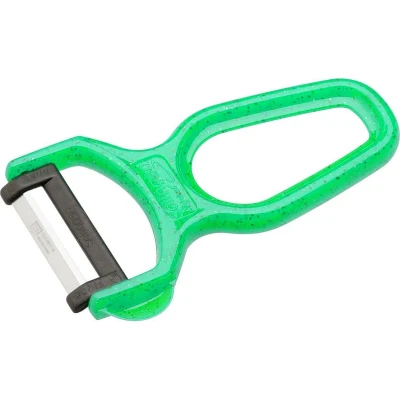 Afbeelding van RÖR Solingen Dunschiller RVS Lemmet 5 cm Heft Kunststof Groen Glitter