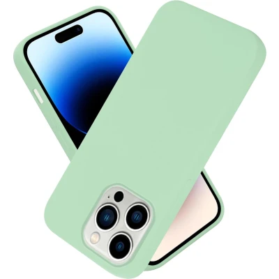 Afbeelding van Cadorabo Hoesje geschikt voor Apple iPhone 14 PRO in LIQUID LICHT GROEN Beschermhoes gemaakt van flexibel TPU silicone Case Cover