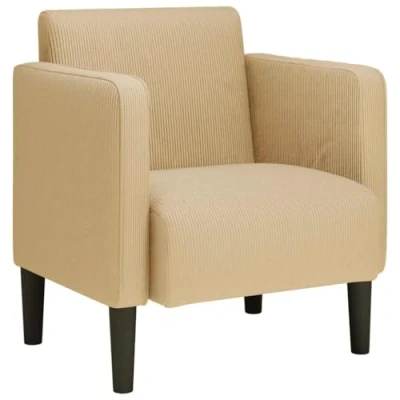 Afbeelding van Fauteuil met armleuningen 54 cm corduroy stof lichtgroen grijs