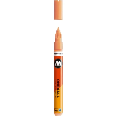 Afbeelding van Molotow ONE4ALL 127HS CO 1,5mm Marker Pastel Oranje Geschikt voor vele oppervlaktes zoals canvas, hout, steen, keramiek, plastic, glas, papier, leer...
