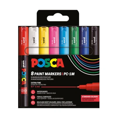 Image de POSCA SET 8 PC1MC MARQUEURS ASS