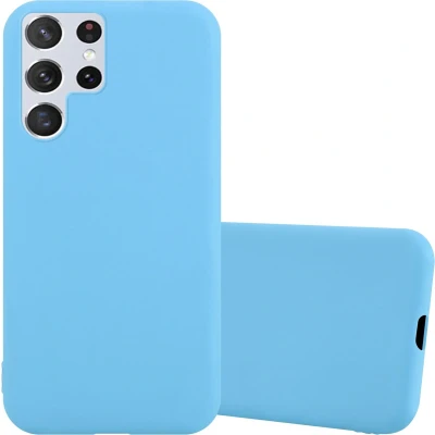 Afbeelding van Cadorabo Hoesje geschikt voor Samsung Galaxy S22 ULTRA in CANDY BLAUW Beschermhoes gemaakt van flexibel TPU silicone Case Cover