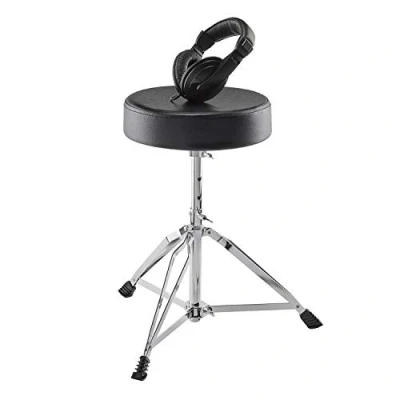 Image de Alesis Drum Essentials Pack d&#039;Accessoires pour Kit de Batterie Électronique avec Siège et Casque Supra Aural