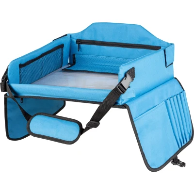 Afbeelding van Kinderspeeltafel voor in de auto met tablethouder blauw