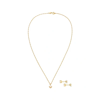 Afbeelding van Elli Jewelry SET Earring &amp; Necklace Oorbellen, Dames, Maat: 40, Gold