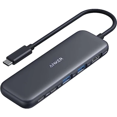 Afbeelding van Anker USB C hub, 332 (5 in 1) hub met 4K HDMI display, 5 Gbps datapoort en 2 A poorten voor MacBook Pro, Air, Dell XPS, Lenovo Thinkpad, HP laptops meer