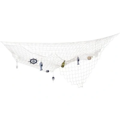 Image de Boland filet de pêche décoratif 300x300 cm polyester blanc