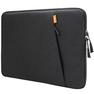 Afbeelding van JETech Laptop Skin voor 13,3 Inch MacBook Air/Pro, 14 Pro 2021 M1, 13 13,6 Notebook, Waterdichte Schokbestendige Tas met Zak (Zwart)