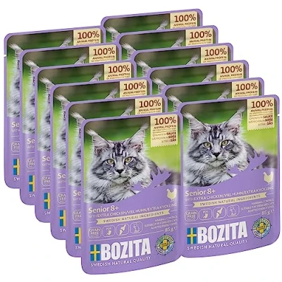 Afbeelding van 12x 85g Bozita Morsels in Sauce Senior Veel Kip Nat Kattenvoer