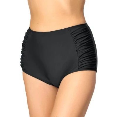 Afbeelding van Merry Style Dames Zwembroek Bikinibroekje Elastische tailleband Polyamide &amp; Elastaan Zwart (9240) 38 MS MS10 119 SL