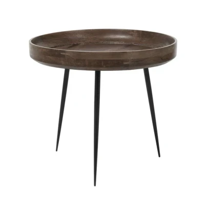 Afbeelding van Mater Bowl table L sirka grey stained mango wood steel legs D52cm / H46cm