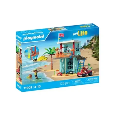 Afbeelding van Reddingstoren met strandbuggy