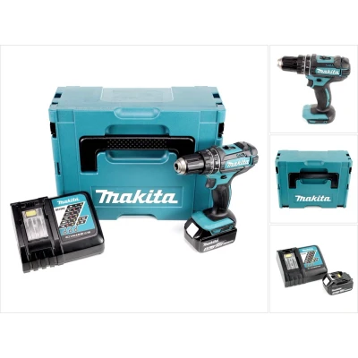 Afbeelding van Makita DHP 482 RM1J accu klopboormachine 18V 62Nm in Makpac + 1x 4.0 Ah lader
