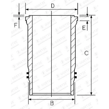 Afbeelding van Goetze Engine Cilinderbus/voering 14 450380 00