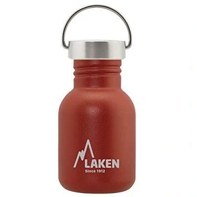 Afbeelding van RVS fles Basic Steel Bottle 350ml S/S Cap Rood