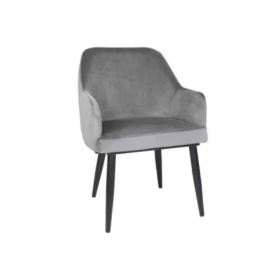 Afbeelding van Bolero Lia Velvet stoelen grijs (2 stuks)