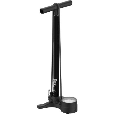 Afbeelding van Lezyne Macro HV Floor Drive DV Hoge druk Fietspomp met analoge drukmeter Presta en Schrader ventielen Staal Zwart